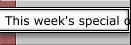 This week's special offer